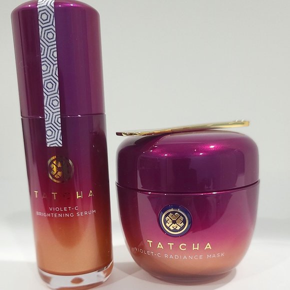 $56 Discount ✅TATCHA VIOLET C SET: Brightening Serum + Radiance Mask ✨NIB SEALED - Picture 6 of 15
